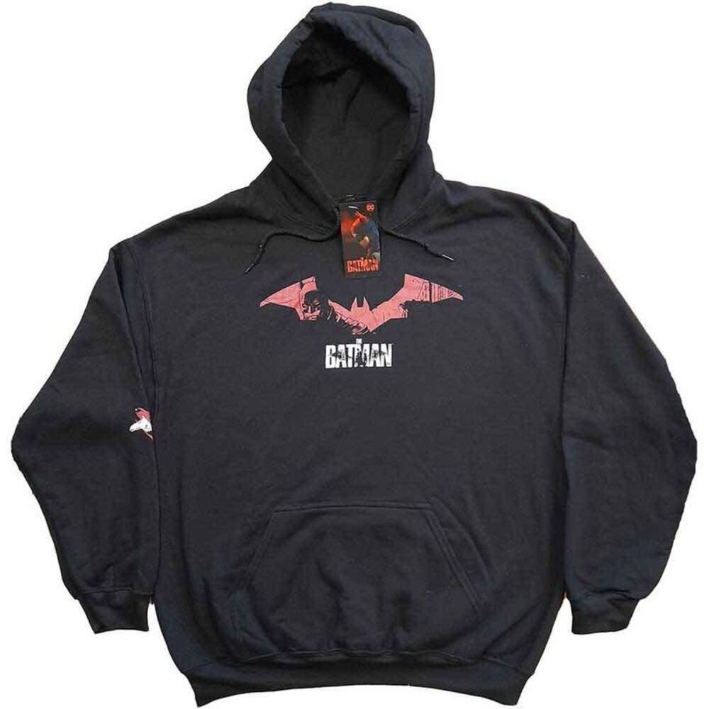 Batman Unisex Adult Sketch Logo Pullover Hoodie / Black